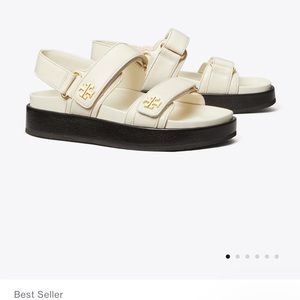 Tori Burch Kira Sport Sandal in New Ivory 9.5
